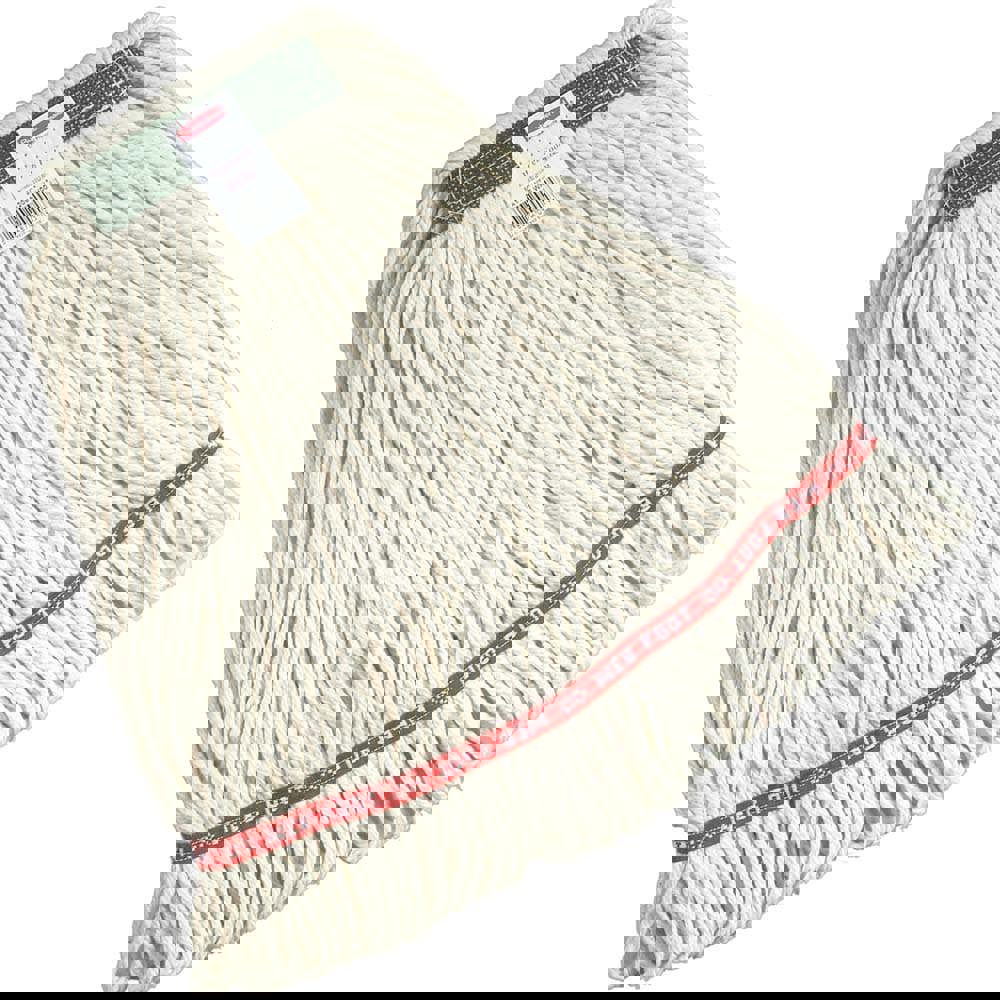 Super Stitch Cotton Looped End Wet Mop Head, 20 Oz Capacity, Medium, White, 1